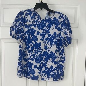 Blue Floral Women's Top